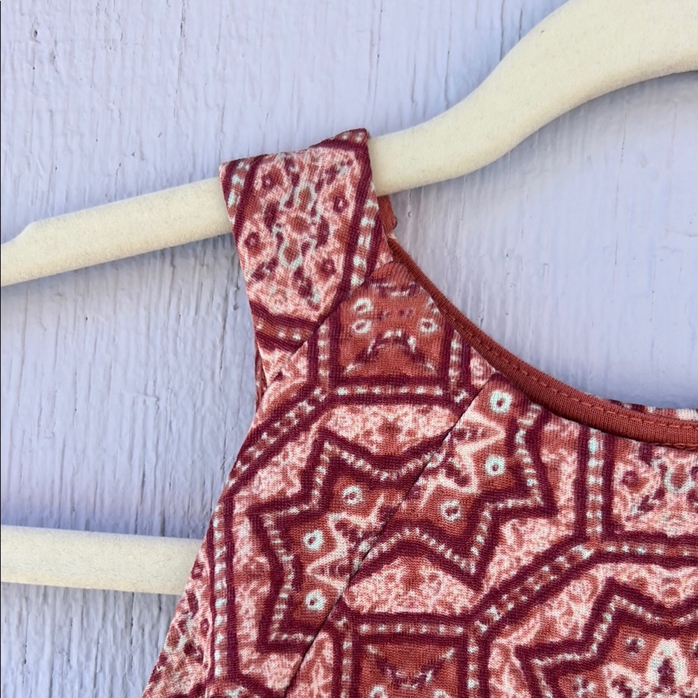 A-line mini Dress in Red Pattern - Picture 4 of 8